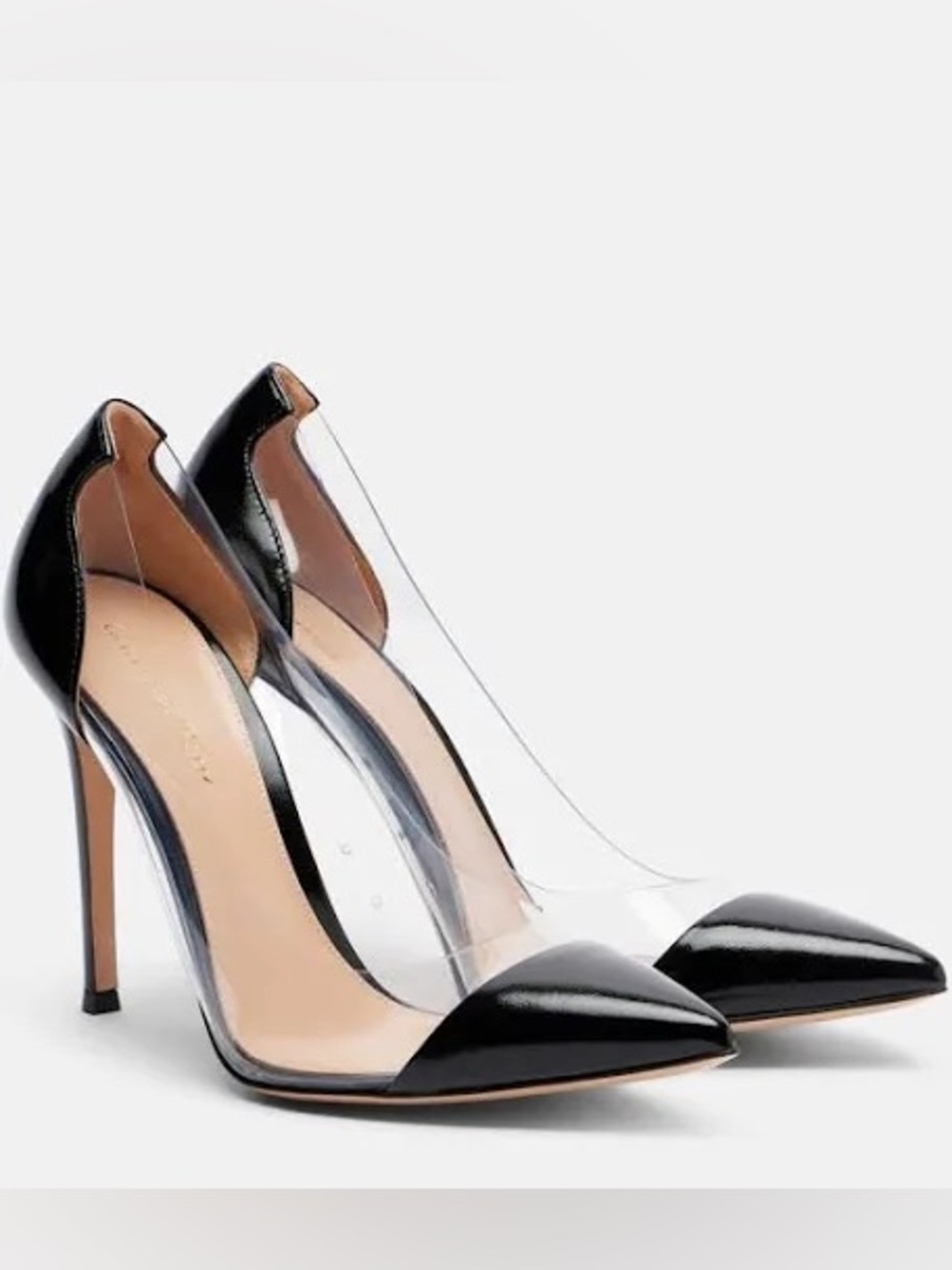 Manolo Blahnik Black Pointed PVC Pumps